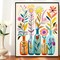 Paint by Numbers Kit for Adults Beginners, Flowers DIY Easy Acrylic Oil Painting by Numbers on Canvas, Paint-by-Numbers Drawing Kits for Gift Home Wall Decor Without Frame 16x20in